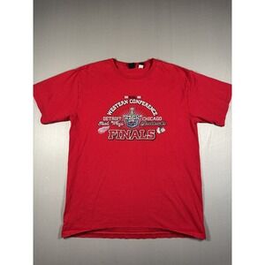 Detroit Red Wings Shirt Mens Large 2009 Western Conference Finals NHL Hockey Red